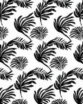 Bold Tropical Leaf Pattern Rug