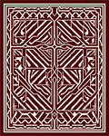 Intricate Linear Patterned Red Rug Design Rug