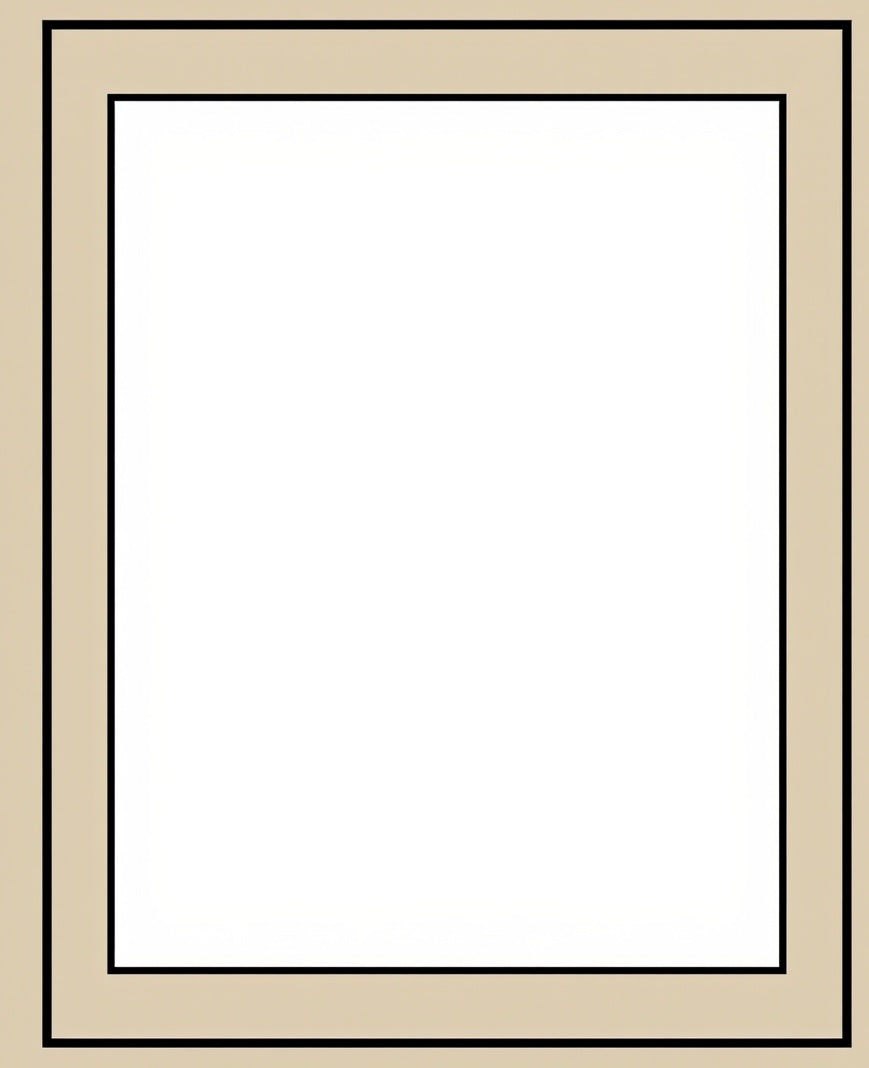 Geometric Layered Border Rug