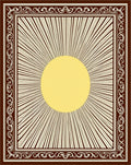 Sunburst Pattern With Ornate Border Rug