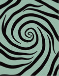 Abstract Swirl Zebra Stripes Rug