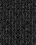 Black White Geometric Deco Liner Rug