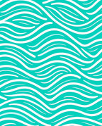 Flowing Aqua White Stripes Rug