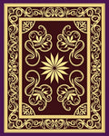 Ornate Floral Art Nouveau Design Rug