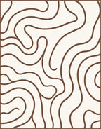 Organic Swirls Brown Cream Rug