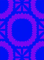 Bold Royal Blue Violet Geometric Pattern Rug