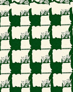 Green Checkerboard Abstract Art Rug