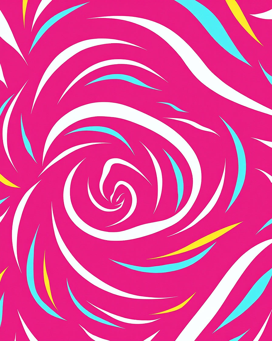 Vibrant Swirl Abstract Pattern Rug