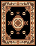 Ornate Floral Scrollwork With Central Medallion Rug