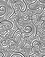 Abstract Black White Swirl Pattern Rug