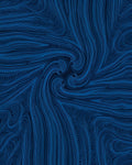 Swirl Pattern Blue Lines Rug