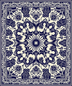 Intricate Floral Symmetry Pattern Rug