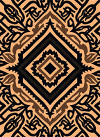 Bold Geometric Tribal Pattern Rug