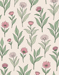 Pink Daisy Floral Pattern Rug