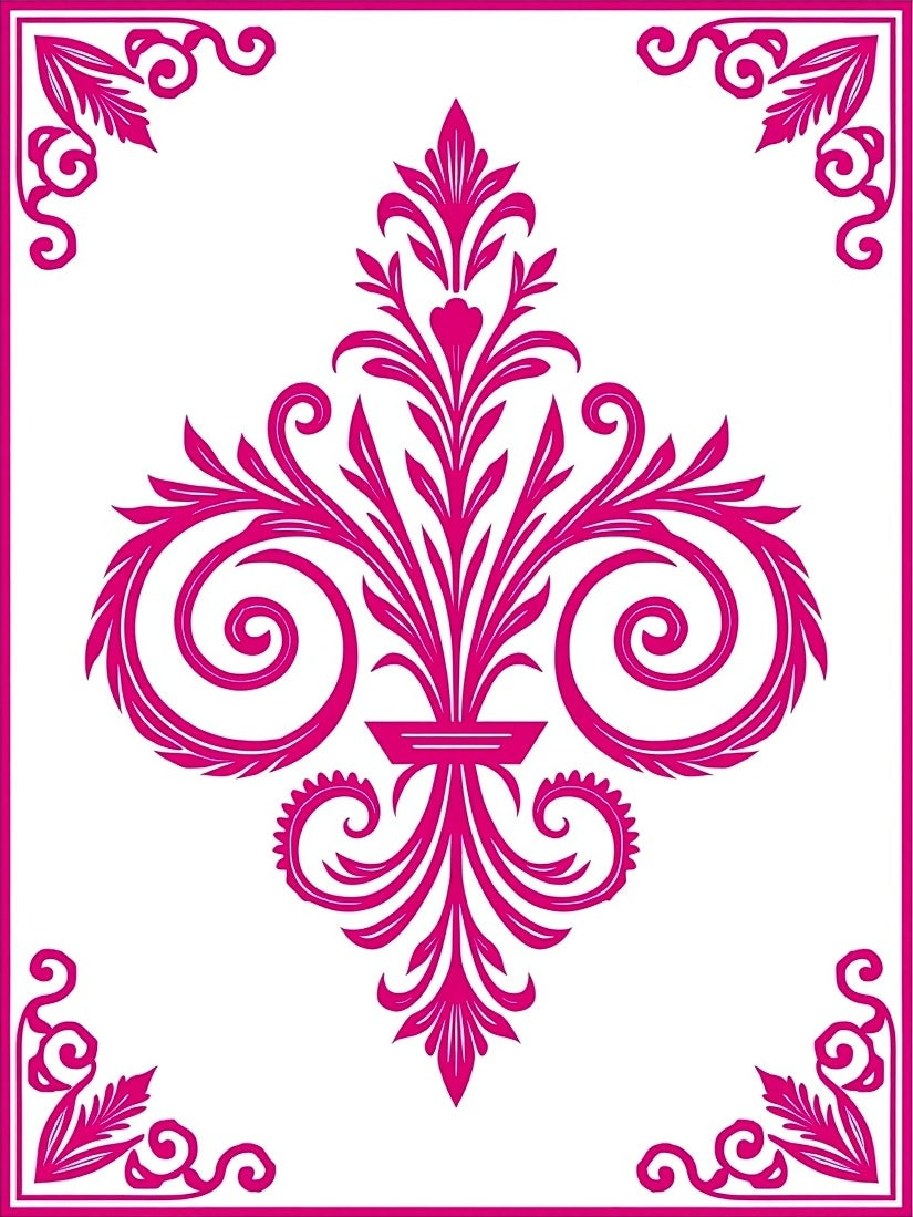 Ornate Floral Swirl Design Rug