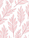 Pink Leafy Branch Pattern Rug