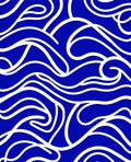 Bold Blue Swirling Lines Rug