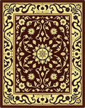 Traditional Floral Vine Detailed Pattern Rug
