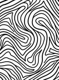 Bold Black Wavy Zebra Pattern Rug