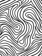 Bold Black Wavy Zebra Pattern Rug