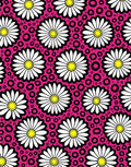 Daisies And Pink Circles Pattern Rug