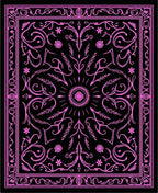 Ornate Pink Floral Sunburst Design Rug
