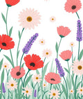 Whimsical Floral Meadow Pattern Design Rug