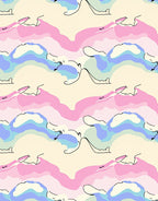 Pastel Abstract Contour Organic Rug