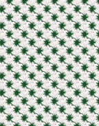 Green Line Art Abstract Flora Pattern Rug
