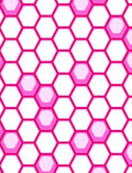Pink Hexagon Geometric Honeycomb Design Rug