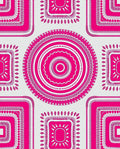 Vibrant Pink Geometric Pattern Design Rug