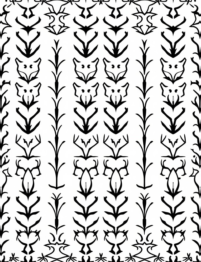 Bold Geometric Animal Inspired Pattern Rug