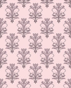 Elegant Pink Floral Damask Rug