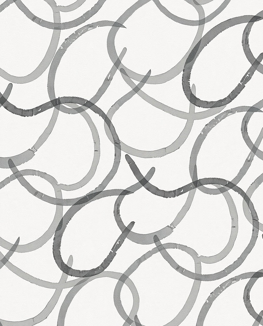 Seamless Grey Brushstroke Contour Rug