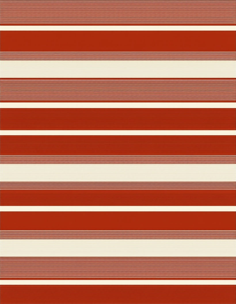 Terracotta Stripe Pattern Rug