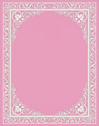 Ornate Floral Scroll Border Design Rug