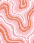 Abstract Swirling Pastel Lines Rug