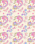 Whimsical Pastel Creatures Abstract Pattern Rug