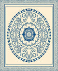 Circular Ink Mandala Pattern Rug