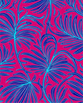 Tropical Leaf Patterned Vivid Rug