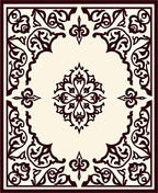Intricate Scrollwork Filigree Medallion Rug