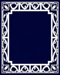 Classic White Scroll Border Rug