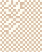 Classic Checkerboard Pattern Tan Rug