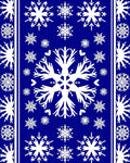 Bold Blue Snowflake Winter Collection Rug