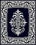 Ornate Floral Damask Pattern Rug