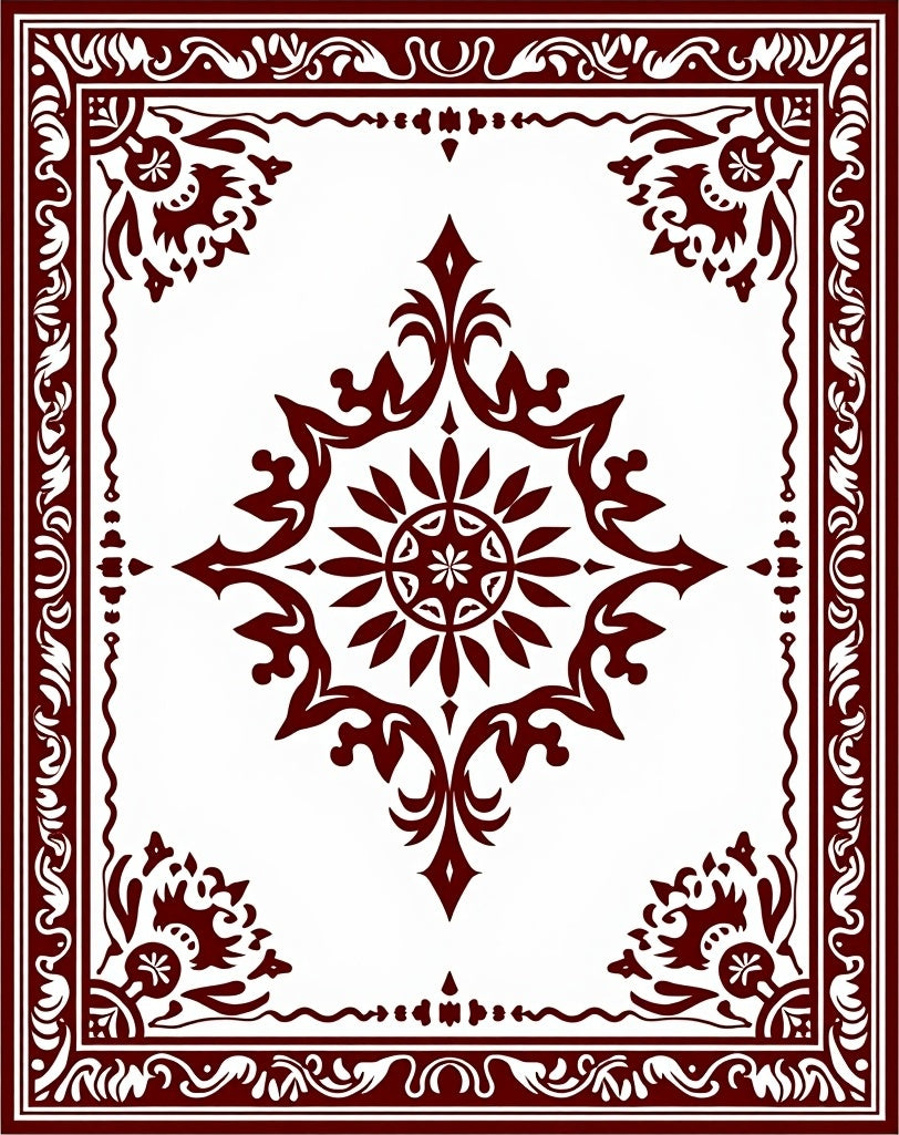 Classic Medallion Intricate Border Rug