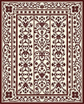 Elegant Floral Vine Blossom Pattern Rug