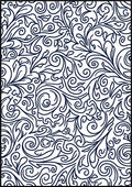 Elegant Floral Swirl Pattern Design Rug
