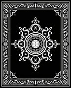 White Filigree Mandala Border Design Rug
