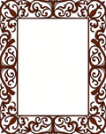 Ornate Floral Scrollwork Design Rug
